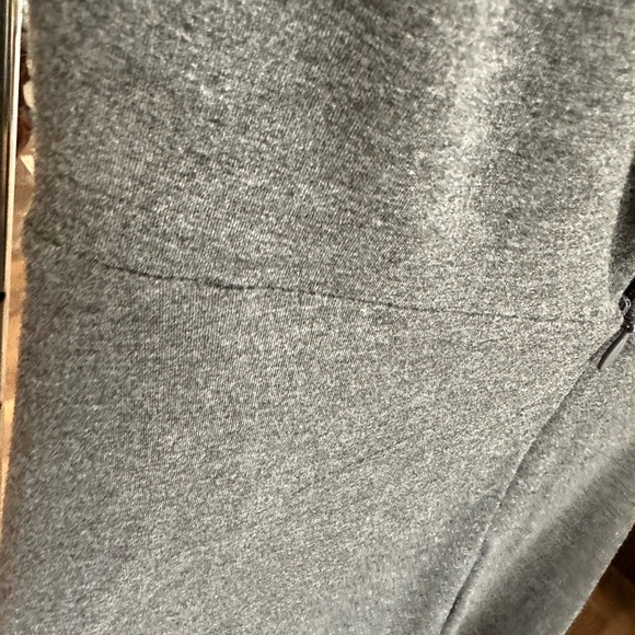 MM Lafleur Charcoal Gray Criss Cross Midi Dress Size 10 - Picture 7 of 8